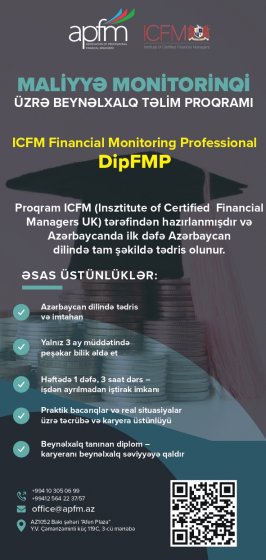 MALİYYƏ MONİTORİNQİ  Financial Monitoring Professional DipFMP